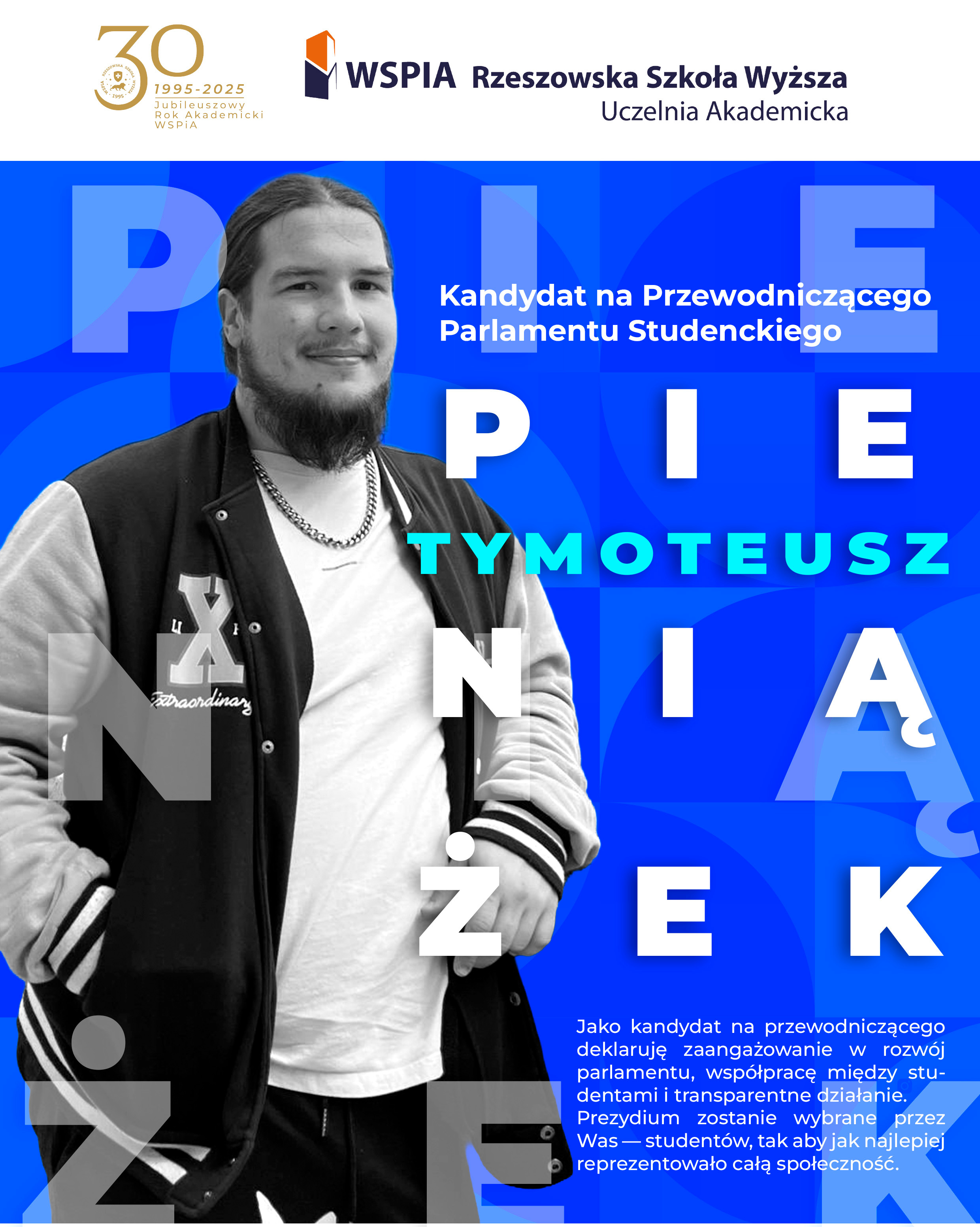 Nowy Przewodniczący Parlamentu Studentów WSPiA 