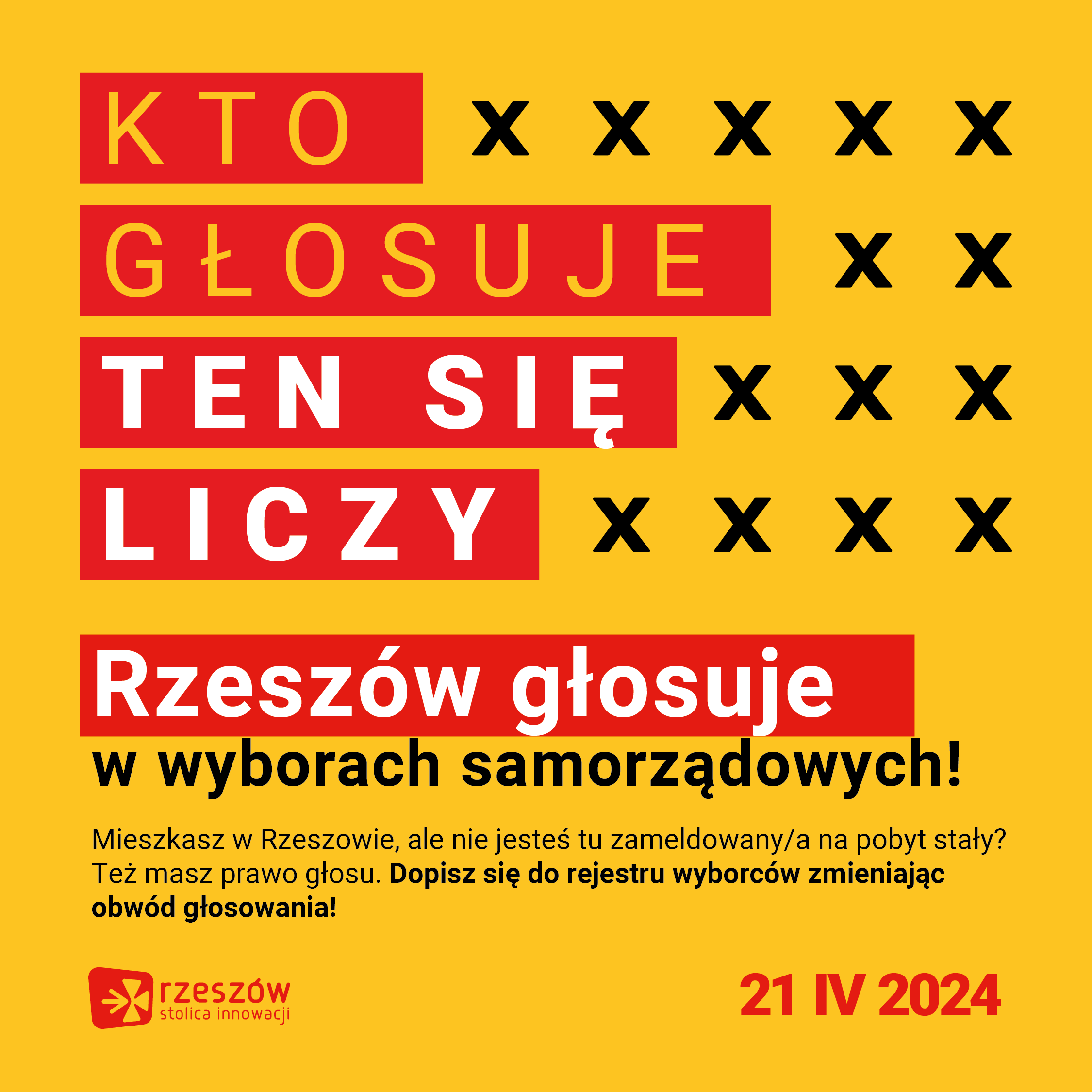 Mieszkasz w Rzeszowie, ale nie jesteś zameldowany? Też masz prawo głosu!